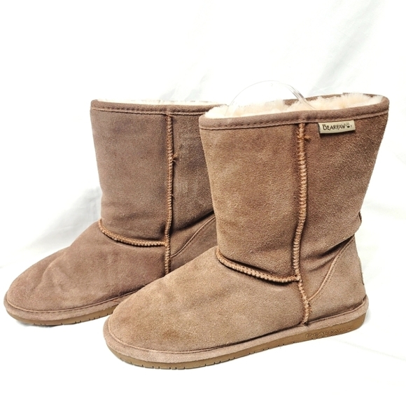 BEARPAW Emma Short Suede Womans Boot - Picture 1 of 14